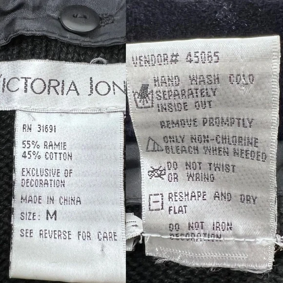 Victoria Jones Embellished Poinsettia Snow Flake Cardigan Removable Fur Collar M - Picture 10 of 14